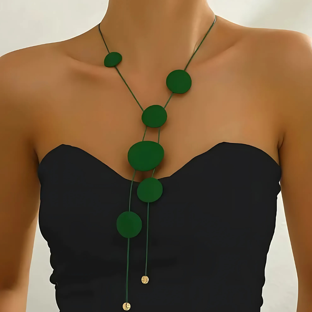 collier sautoir vert