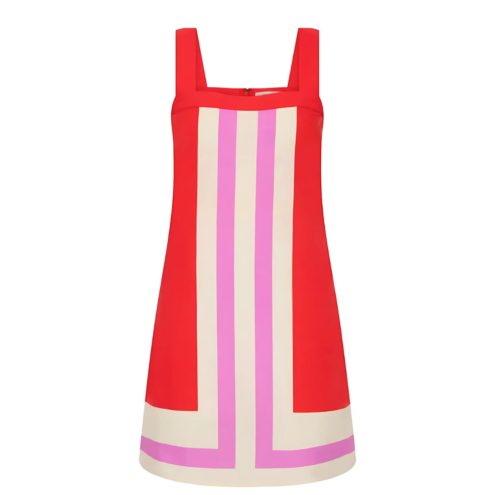 robe courte à bretelles été élégante (6)
