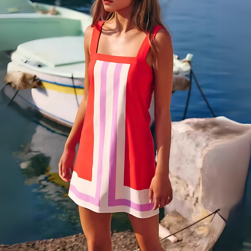 robe courte à bretelles été élégante