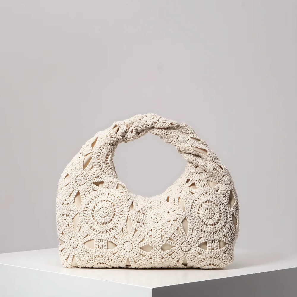 sac en crochet été blanc