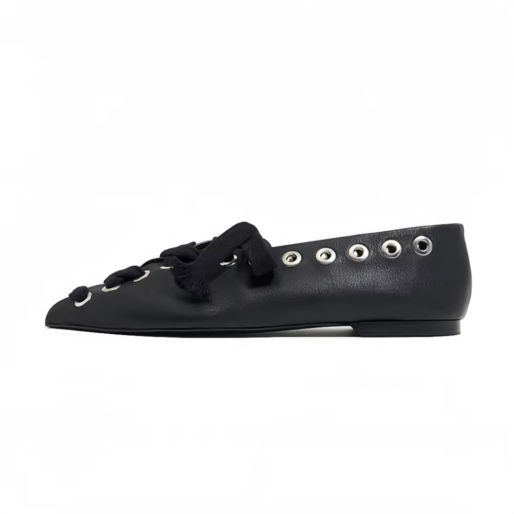 ballerines à lacets noires