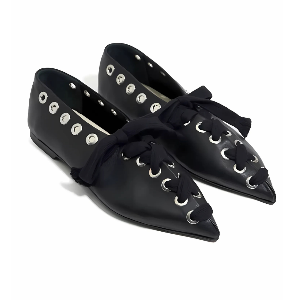 ballerines à lacets noires (5)