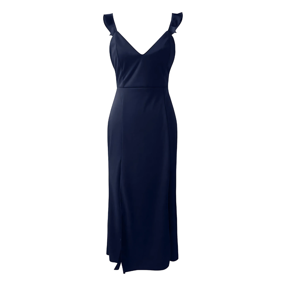 robe de soirée longue bleu marine