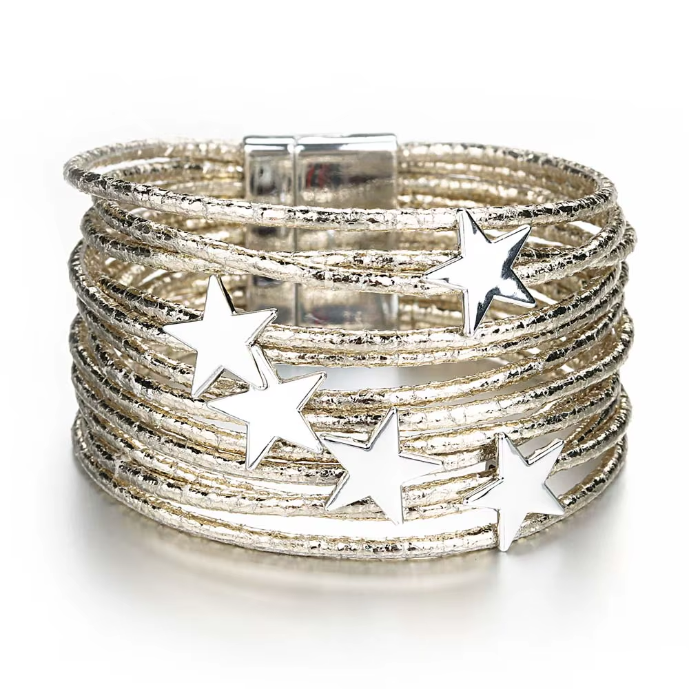 bracelet multi rang cordon étoile