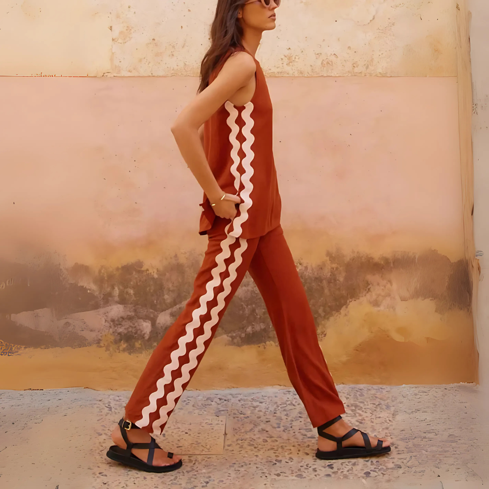 ensemble femme été marron