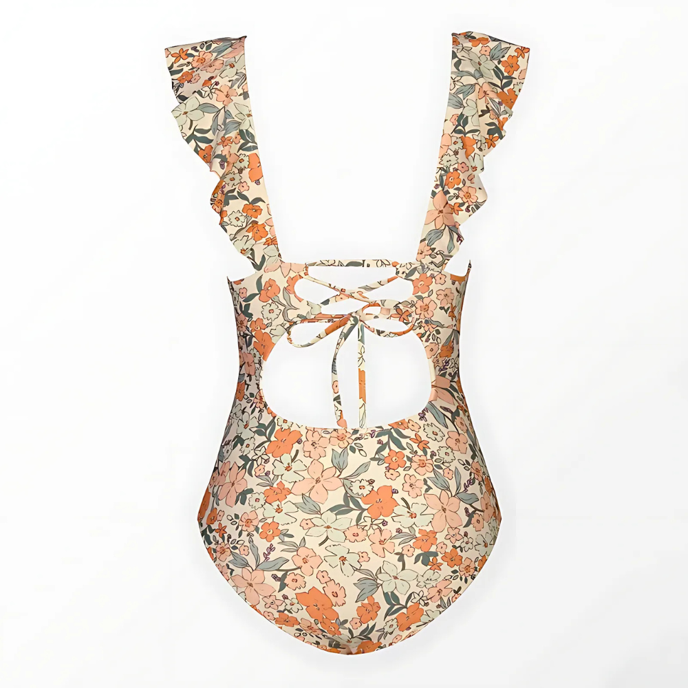 Maillot de bain une pièce fleuri femme (3)