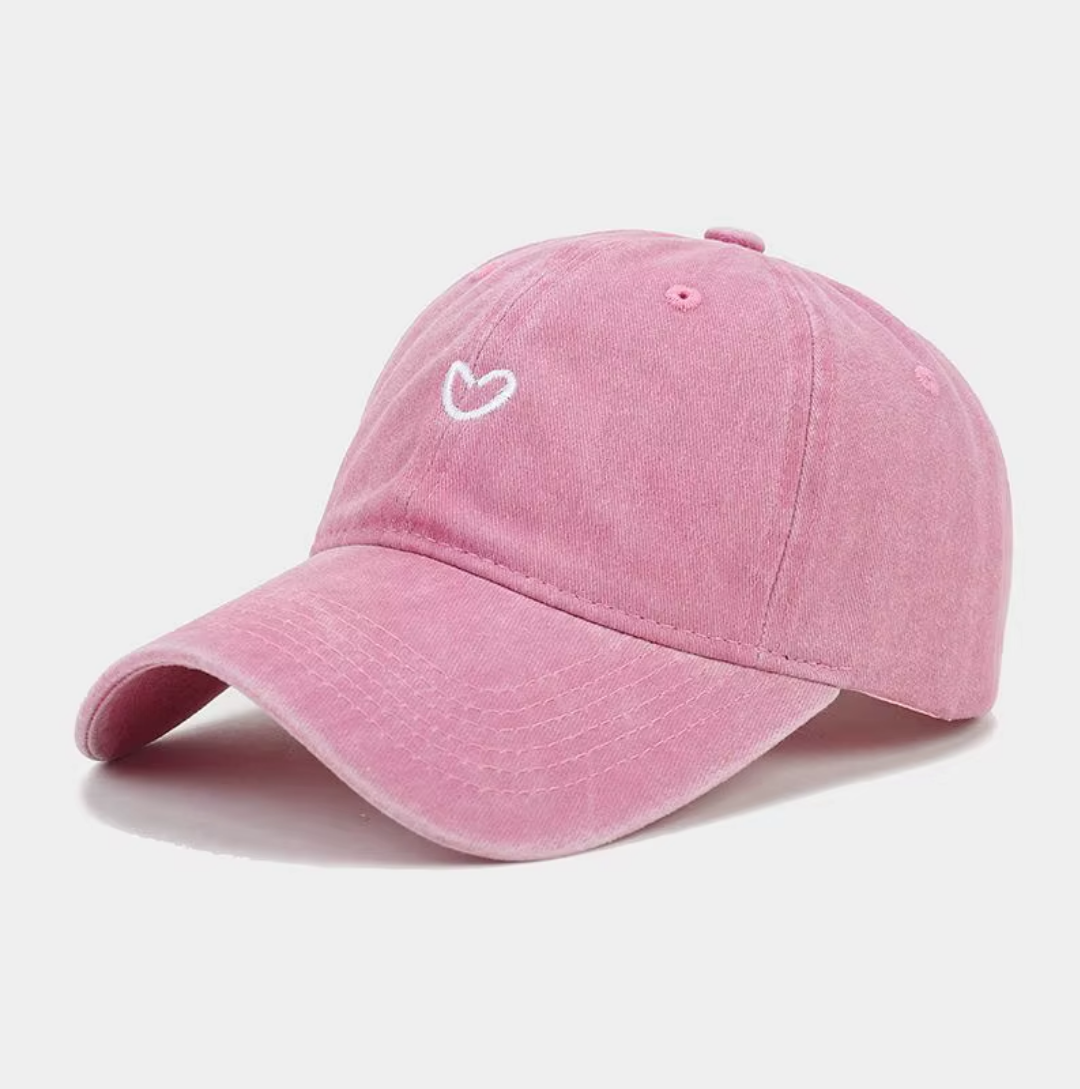 Casquette Heart rose