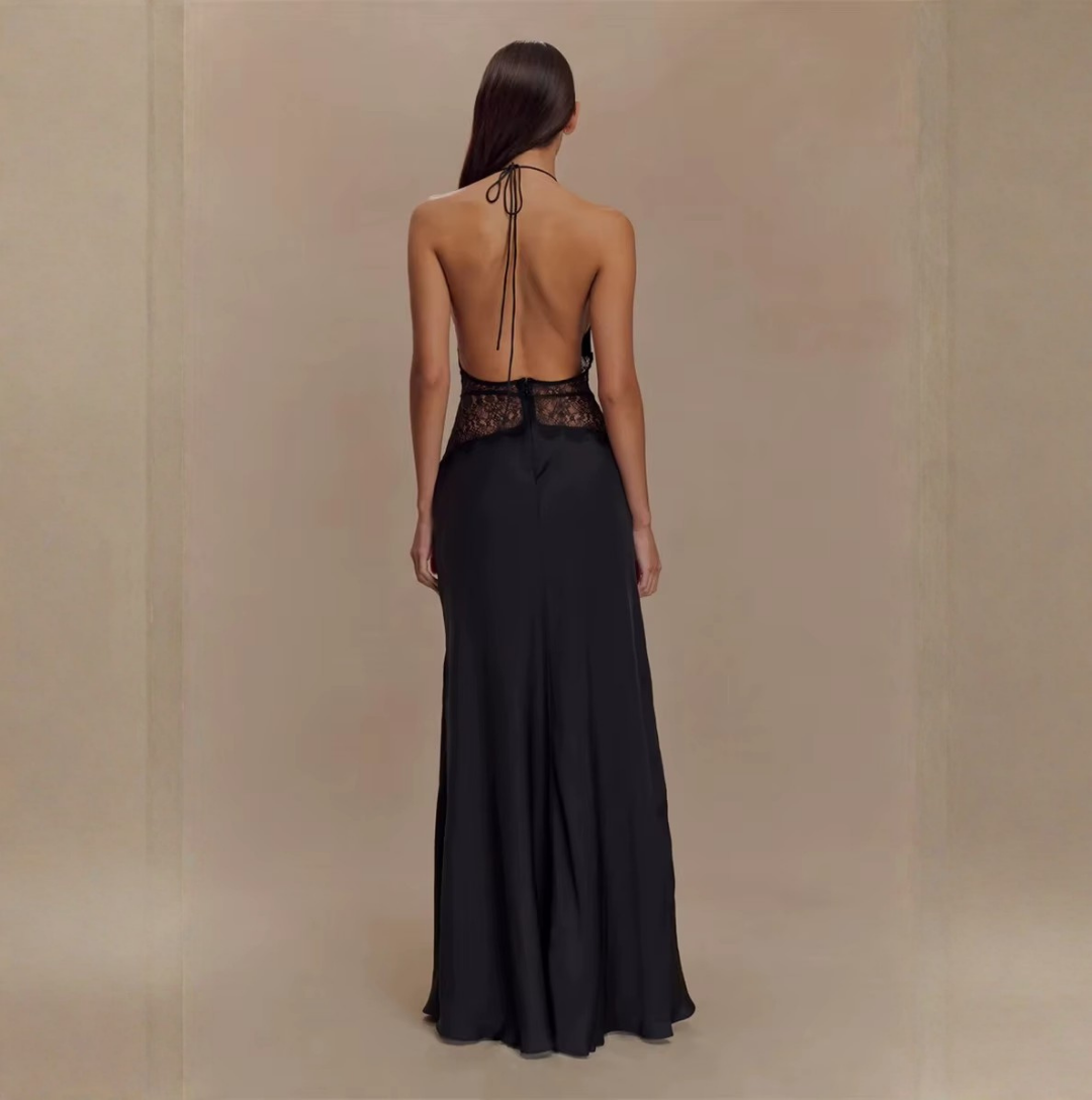 Robe Caliane noire dos nu
