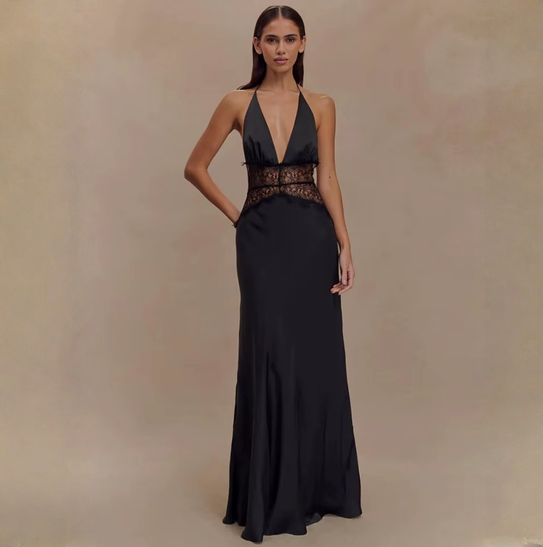 Robe Caliane noire satin
