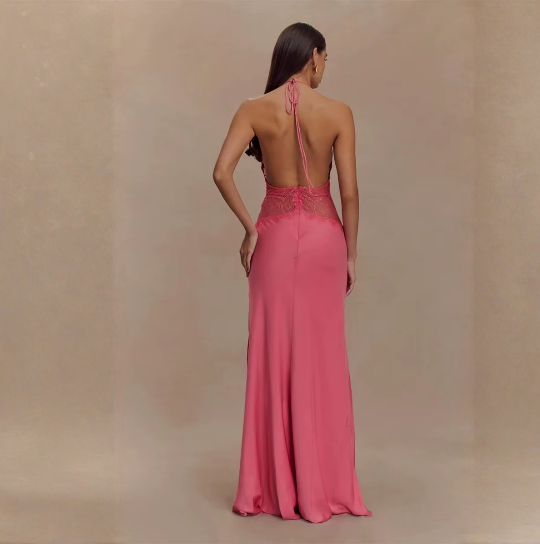 Robe Caliane rose dos nu