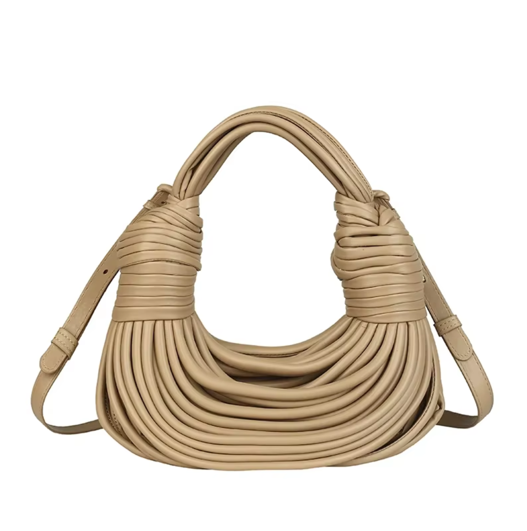 sac à main demi-lune beige