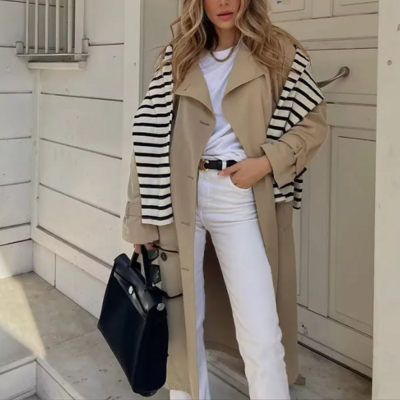 trench classique beige femme
