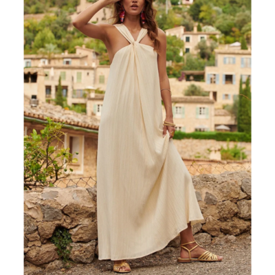 robe longue à bretelles