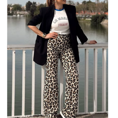 pantalon jambes larges imprimé léopard (3)