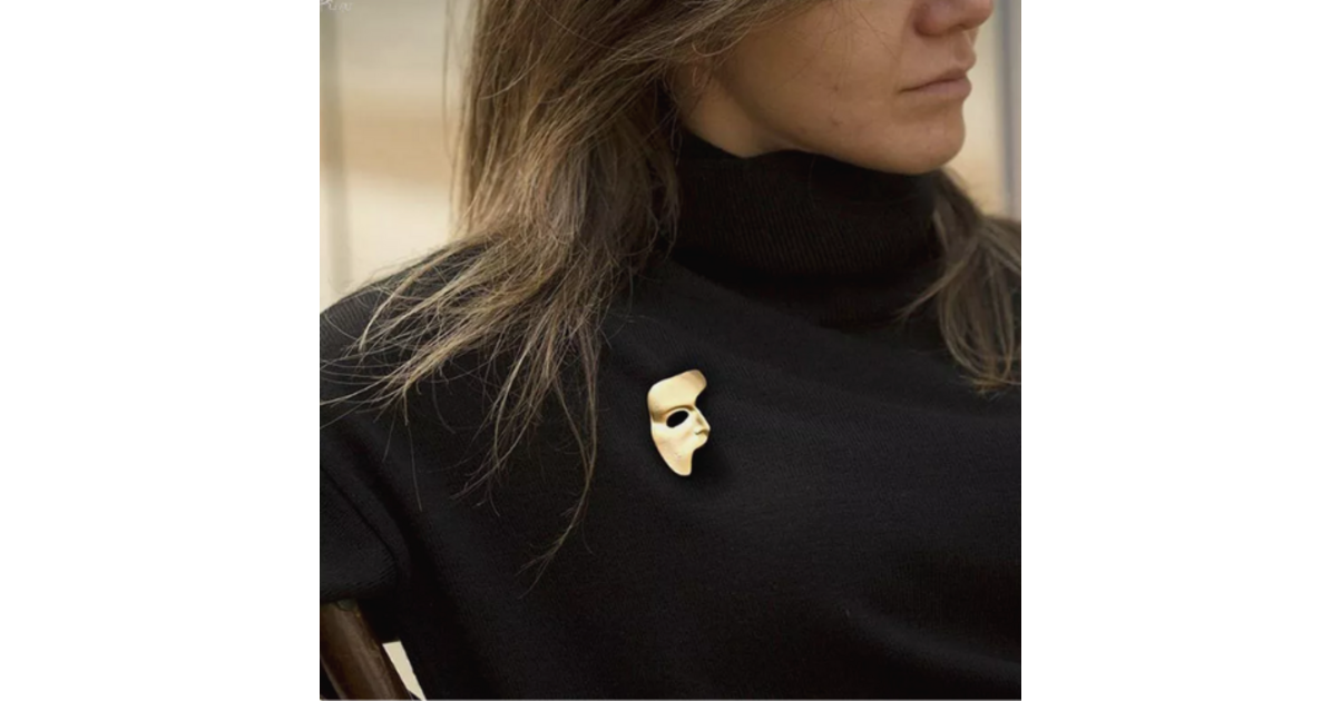 Broche Vintage Haute Couture Dorée Didier Thebaud Paris 1980 - Motif Tournesol - Occasion