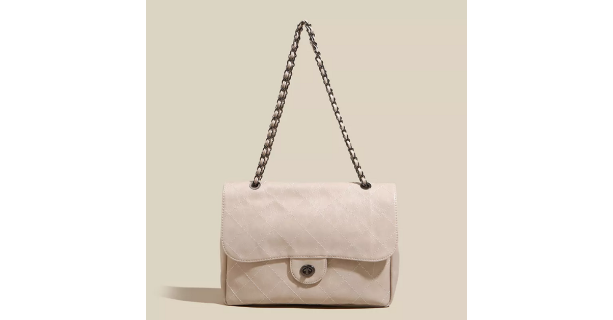 Sac Lanvin Vintage Blanc Bandoulière Cuir Authentique Occasion - Maroquinerie Femme