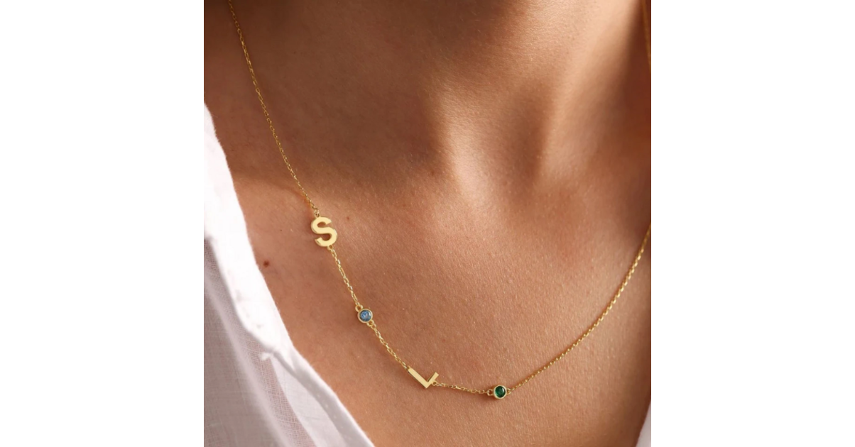 SBI Jewelry Collier en or pour femme avec pierre de naissance