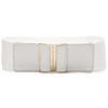 Ceinture femme large élastique taille blanche