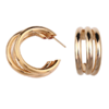 jolies boucles d'oreilles dorées triple pour femme bijoux fantaisie petit prix la selection parisienne
