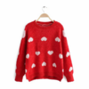 pull rouge coeur blanc femme vintage automne hiver 2020 la selection parisienne en ligne