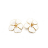 grosses boucles d'oreilles florales blanches bohème chic originales bijou fantaisie pas cher