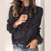 blouse dentelle noire femme