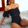 maillot de bain une pièce noir chic élégant femme