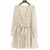 robe blanc écru imprimée femme printemps été 2021 pas chere
