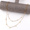 collier ras du cou lune étoile argent acier inoxydable plaqué or tendance