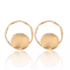 boucles d'oreilles pendantes dorées rondes bohème chic