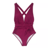 maillot de bain 1 pièce bordeaux femme