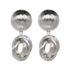 boucles d'oreilles argentées pendantes boules fantaisie tendance chic