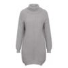 robe pull grise à col roulé mode femme