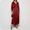 robe longue satin chic rouge femme en ligne