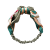 Bandeau cheveux soie imprimé vert