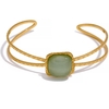 Yhpup-Bracelet-breloques-ouvert-en-acier-inoxydable-pour-femme-bijou-de-bras-en-pierre-naturelle-verte