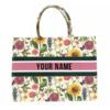 cabas fleurs de printemps personnalisable vintage