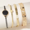 ensemble de bracelets fantaisie noir et doré