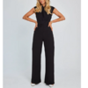 combinaison noire chic femme ceinture