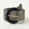 ceinture tressée naturelle noire et blanche