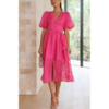 robe de soirée vintage rose fushia