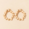 Boucles d'oreilles pendantes rondes  dorées