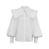 chemisier blanc à volants vintage femme chic
