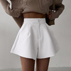 Short-taille-haute-d-contract-pour-femme-pantalon-court-jambes-larges-couleur-unie-mode-poche-bureau