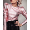 blouse dorée rose brillante femme soirée