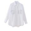 chemise blanc à clous argentés femme