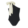 maillot de bain une pièce noir femme asymétrique