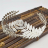 accessoire cheveux mariage feuilles argentées