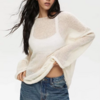 pull fin blanc femme