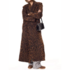 Manteau en laine à revers imprimé léopard pour femme (2)